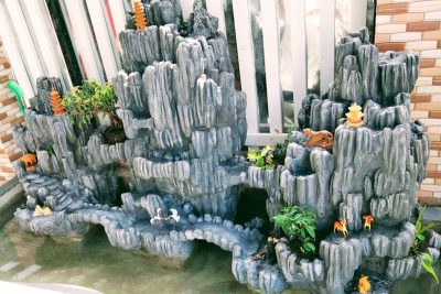 Hòn non bộ làm từ Xi măng