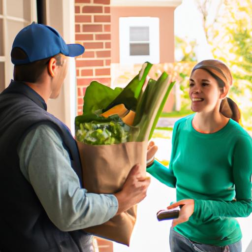 Contactless delivery service provided by Kroger for online grocery shoppers.