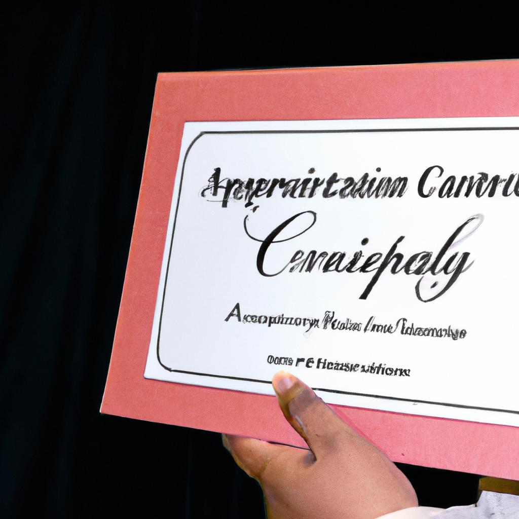 Spreading awareness of the importance of donating in memory of a loved one by receiving a certificate of appreciation from a charity organization.