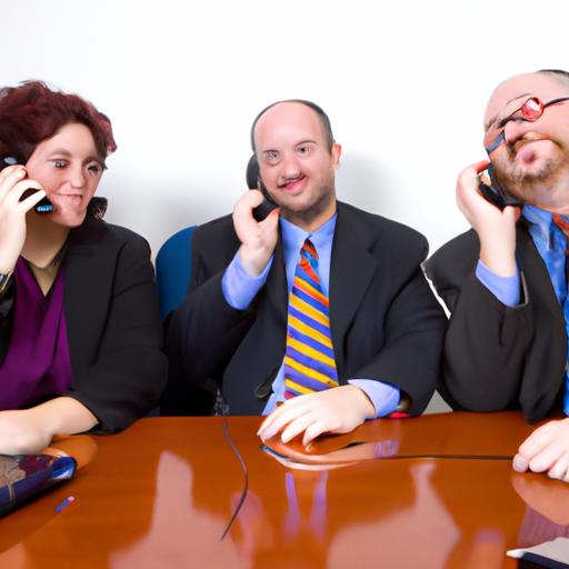 Efficiently collaborating with colleagues using Verizon's high-quality business cell phone devices.
